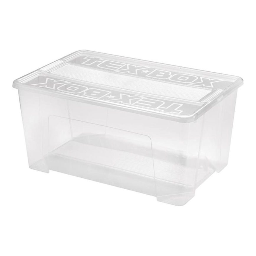 Sandėliavimo dėžė TEX BOX 48 l permatoma