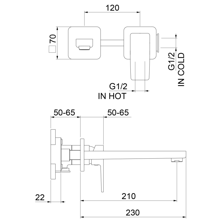Sapho - 2 angų praustuvo maišytuvas TURSI matinė juoda