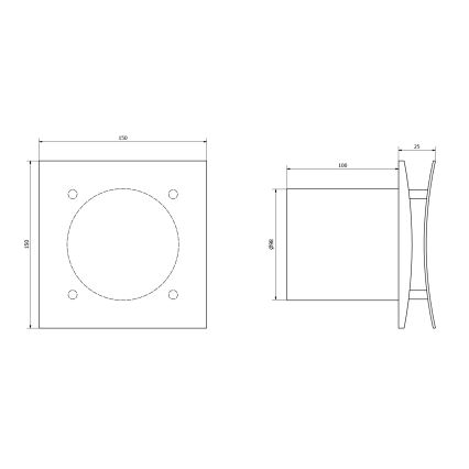 Sapho - Aksialinis ventiliatorius EIRA 15W/230V baltas