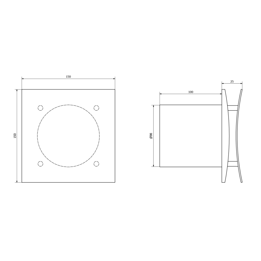 Sapho - Aksialinis ventiliatorius EIRA 15W/230V baltas