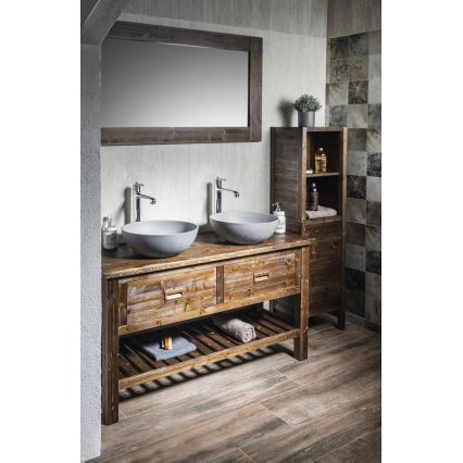 Sapho - Ant stalviršio montuojamas praustuvas FORMIGO, skersmuo 39 cm, betonas/matinė pilka