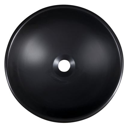 Sapho - Ant stalviršio montuojamas praustuvas PRIORI Ø 41 cm juodas/baltas