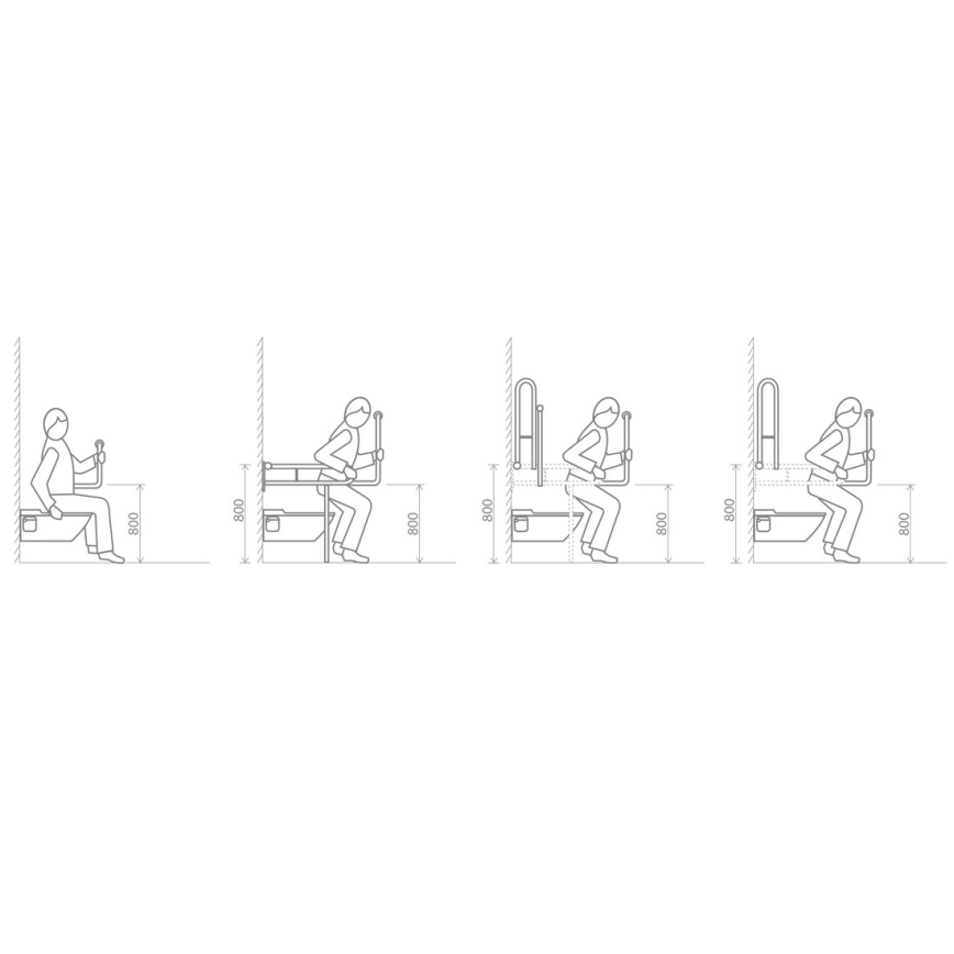 Sapho - Atraminė rankena HELP PROGRAM 80x82 cm balta