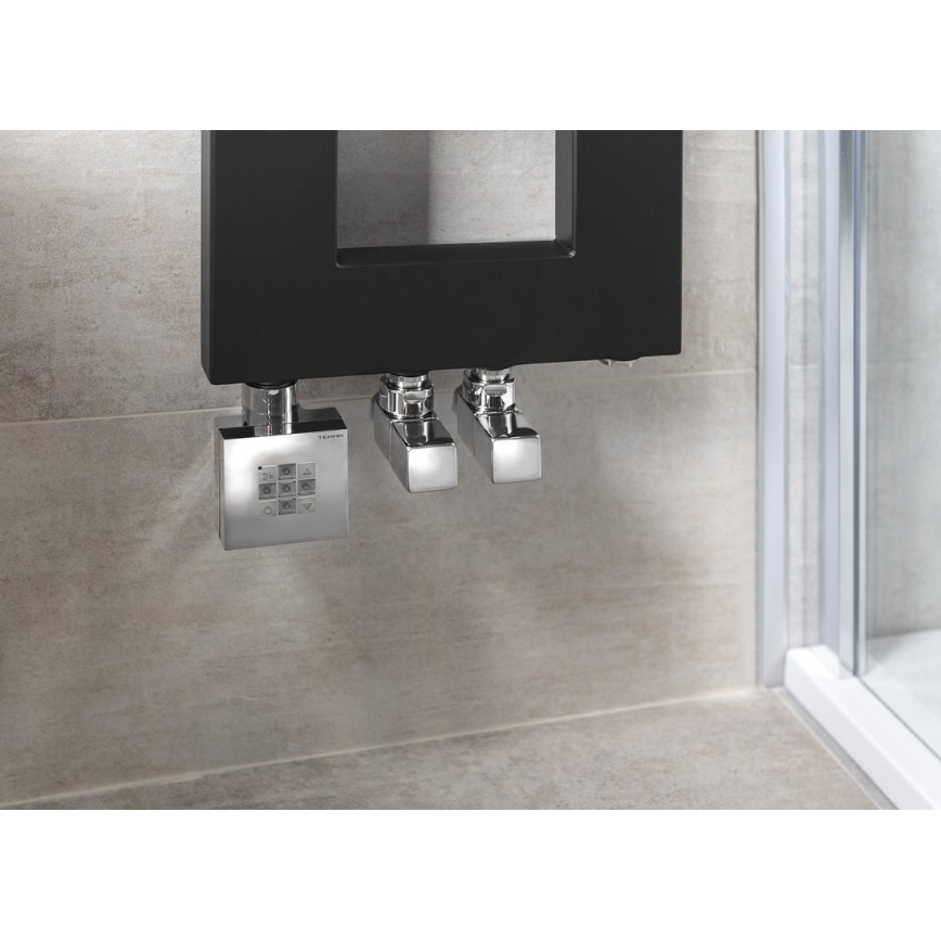 Sapho - CUBE kampinių ventilų prijungimo rinkinys, 2 vnt., blizgus chromas