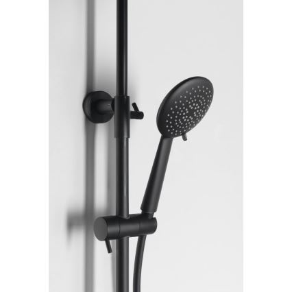 Sapho - Dušo komplektas su maišytuvu SOLARIS matinė juoda