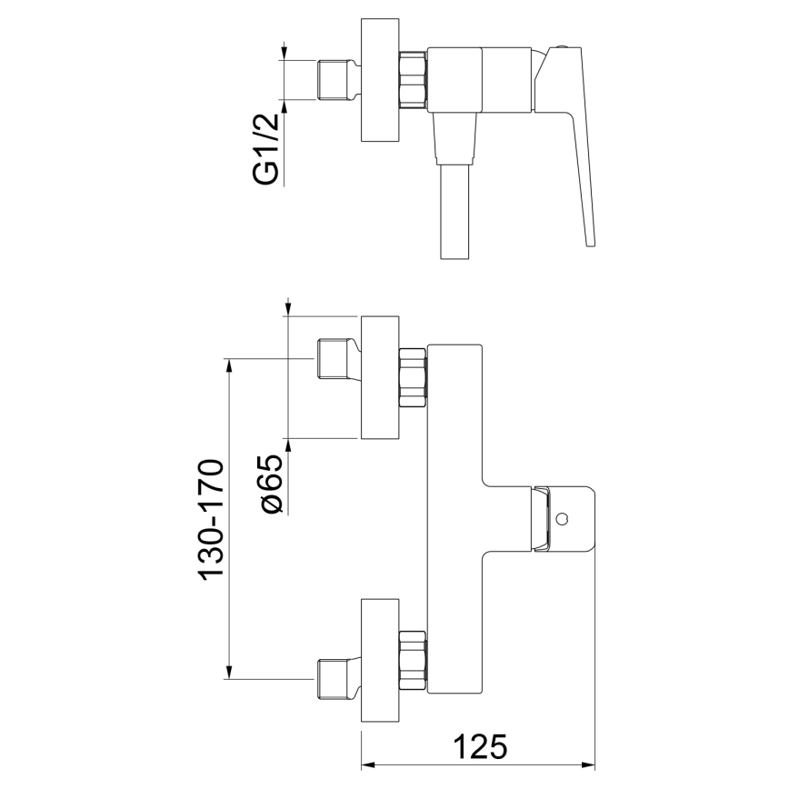 Sapho - dušo maišytuvas TURSI matinė juoda