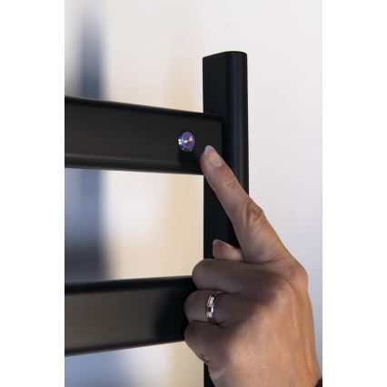 Sapho - Elektrinis rankšluosčių džiovintuvas ELIAS 105W/230V 49x73 cm matinė juoda