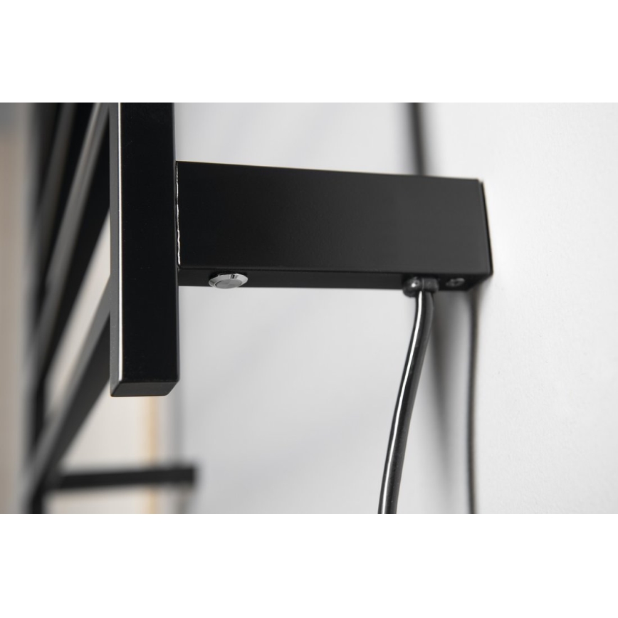 Sapho - Elektrinis rankšluosčių džiovintuvas ELZOR 60W/230V 47x50 cm matinė juoda