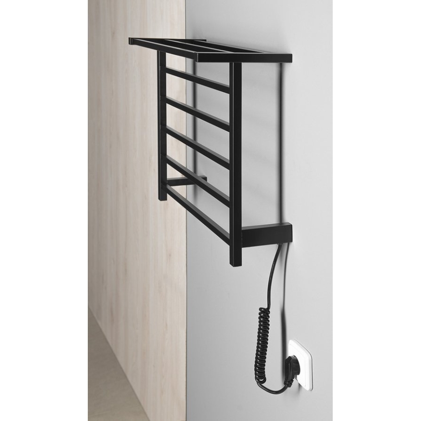 Sapho - Elektrinis rankšluosčių džiovintuvas ELZOR 60W 47x50 cm matinė juoda