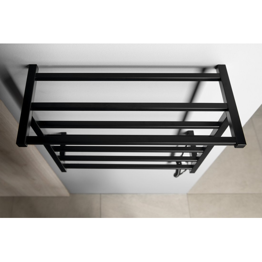 Sapho - Elektrinis rankšluosčių džiovintuvas ELZOR 60W 47x50 cm matinė juoda