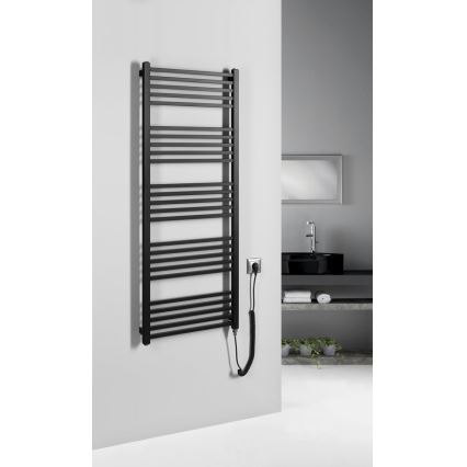 Sapho - Elektrinis rankšluosčių džiovintuvas METRO-E 500W 134x50 cm matinė juoda