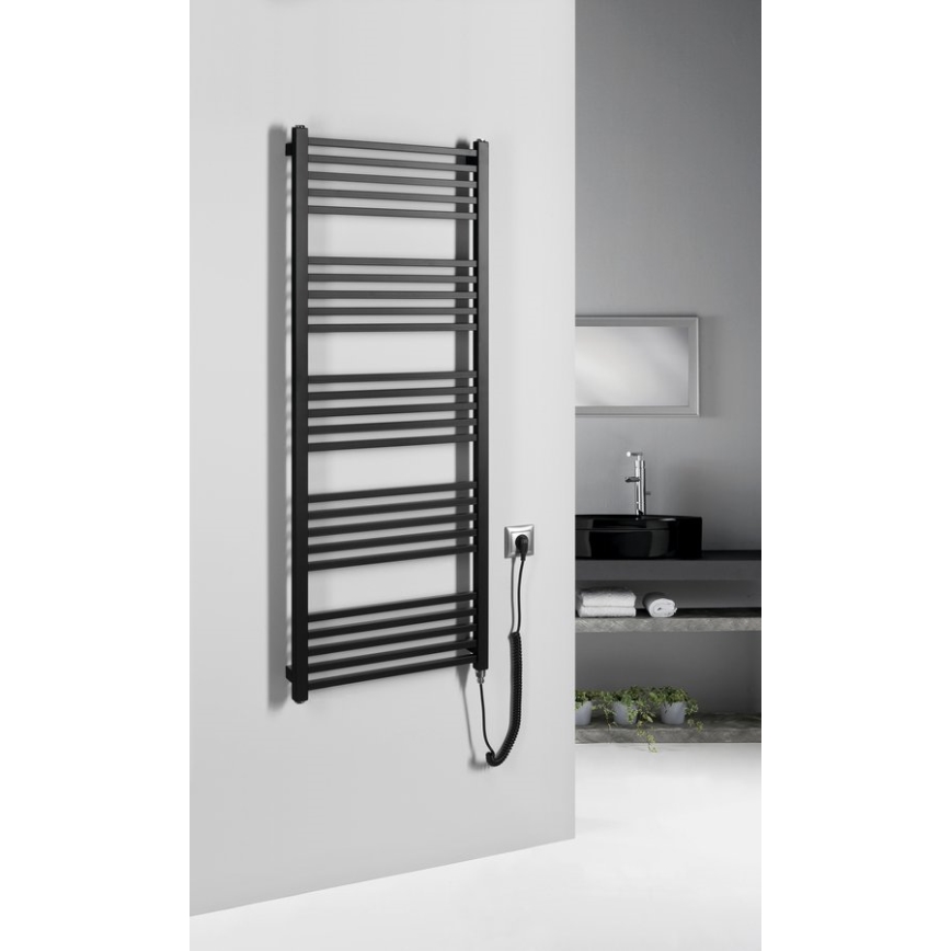 Sapho - Elektrinis rankšluosčių džiovintuvas METRO-E 500W 134x50 cm matinė juoda