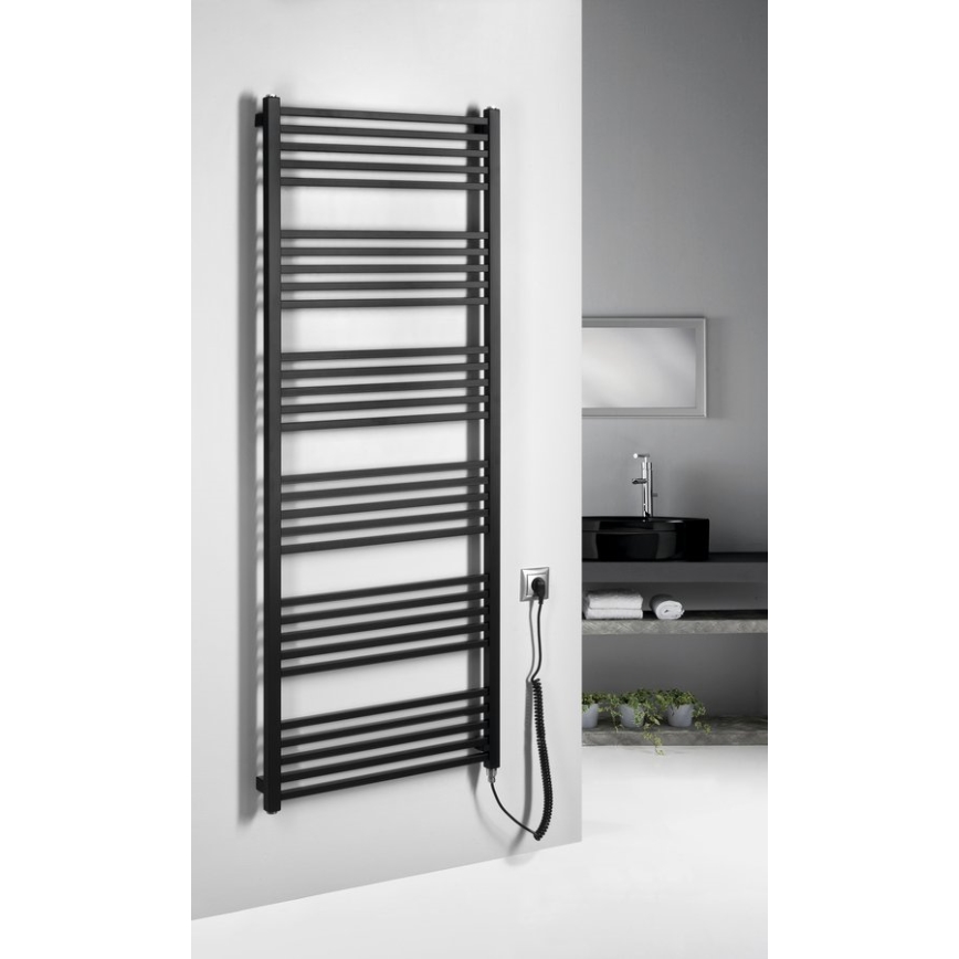 Sapho - Elektrinis rankšluosčių džiovintuvas METRO-E 800W 162x60 cm matinė juoda