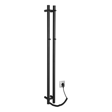 Sapho - Elektrinis rankšluosčių džiovintuvas PAPINADO 40W 120x11 cm matinė juoda