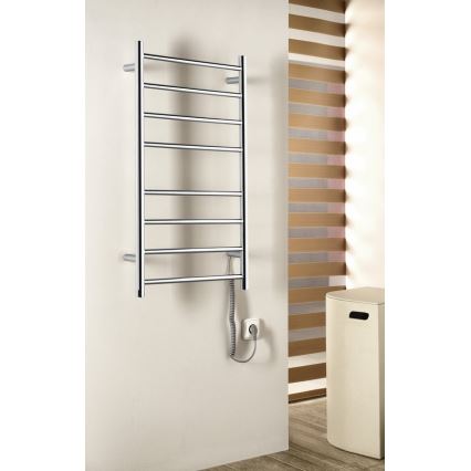 Sapho - Elektrinis rankšluosčių džiovintuvas REDONDO 75W 90x50 cm blizgus chromas apvalus