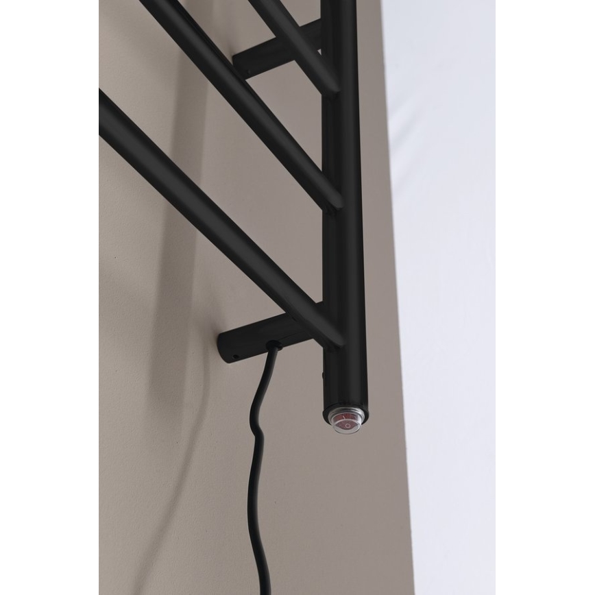 Sapho - Elektrinis rankšluosčių džiovintuvas REDONDO 75W 90x50 cm matinė juoda
