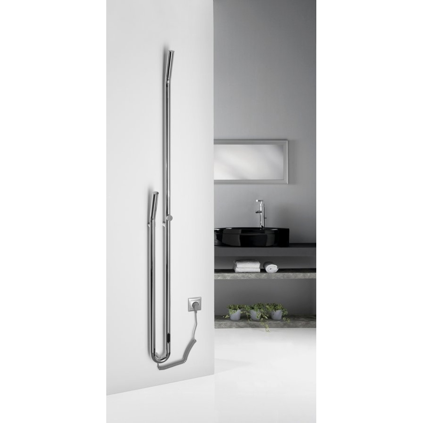 Sapho - Elektrinis rankšluosčių džiovintuvas su laikmačiu DUOPASSO 45 W 170 x 12 cm blizgus chromas