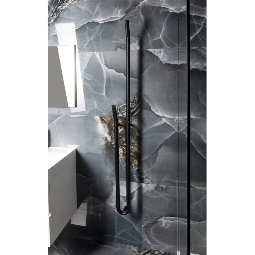 Sapho - Elektrinis rankšluosčių džiovintuvas su laikmačiu DUOPASSO 45W 170x12 cm matinė juoda