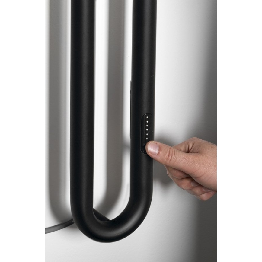Sapho - Elektrinis rankšluosčių džiovintuvas su laikmačiu DUOPASSO 45W 170x12 cm matinė juoda