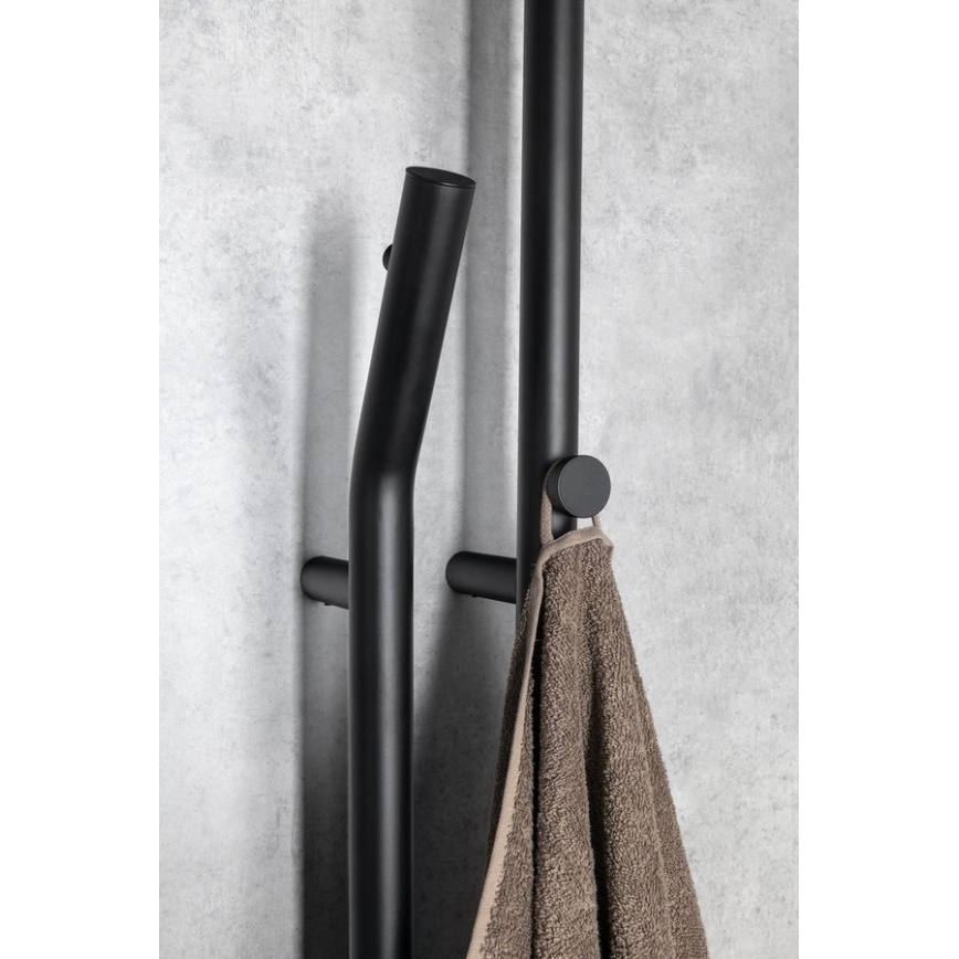 Sapho - Elektrinis rankšluosčių džiovintuvas su laikmačiu DUOPASSO 45W 170x12 cm matinė juoda