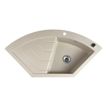 Sapho - Kampinė virtuvės kriauklė 114x57,5 cm granitinė/smėlio spalvos