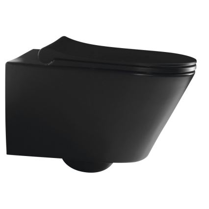 Sapho - Pakabinamas unitazas AVVA, keramika, juodos spalvos