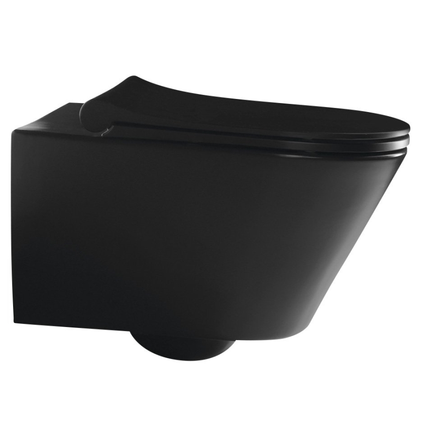 Sapho - Pakabinamas unitazas AVVA, keramika, juodos spalvos