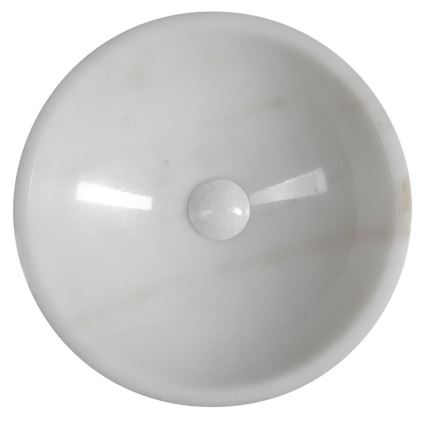 Sapho - Praustuvas ant stalviršio BLOK skersmuo 40 cm marmuras/balta