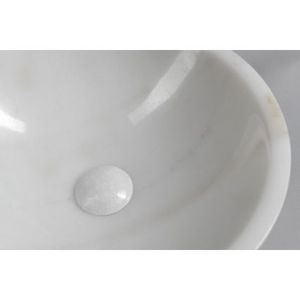 Sapho - Praustuvas ant stalviršio BLOK skersmuo 40 cm marmuras/balta