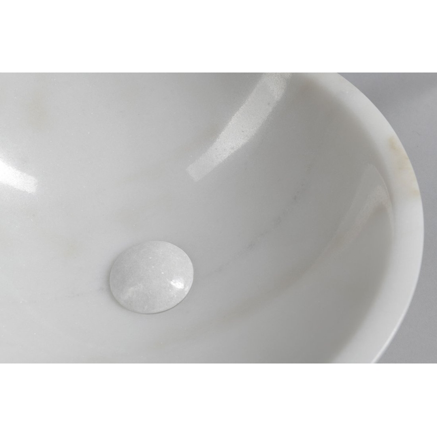 Sapho - Praustuvas ant stalviršio BLOK skersmuo 40 cm marmuras/balta