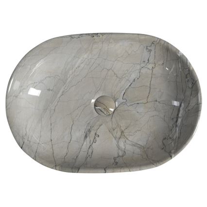 Sapho - Praustuvas ant stalviršio DALMA 59x42 cm keramika/pilka