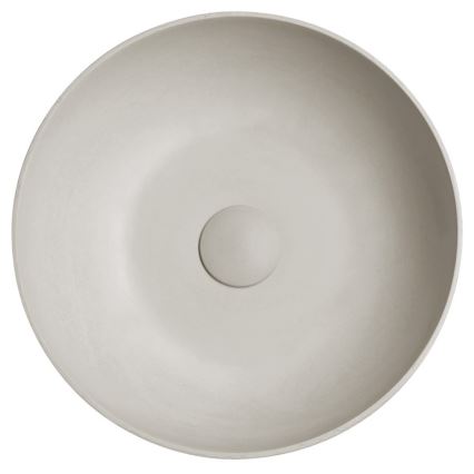 Sapho - Praustuvas ant stalviršio FORMIGO Ø 39 cm betoninis/smėlinis