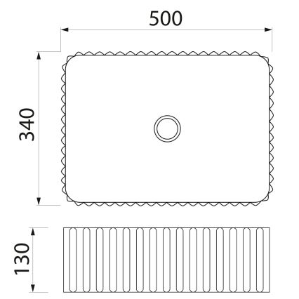 Sapho - Praustuvas ant stalviršio PICOBELLO 50x34 cm keramika/balta