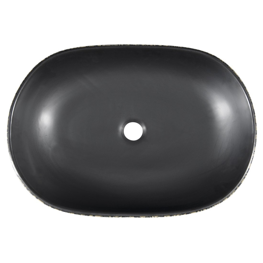 Sapho - Praustuvas ant stalviršio PRIORI 60x40 cm keramika/juoda/mėlyna