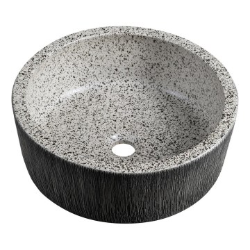 Sapho - Praustuvas ant stalviršio PRIORI skersmuo 41 cm balta/pilka