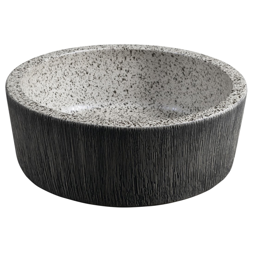 Sapho - Praustuvas ant stalviršio PRIORI skersmuo 41 cm balta/pilka