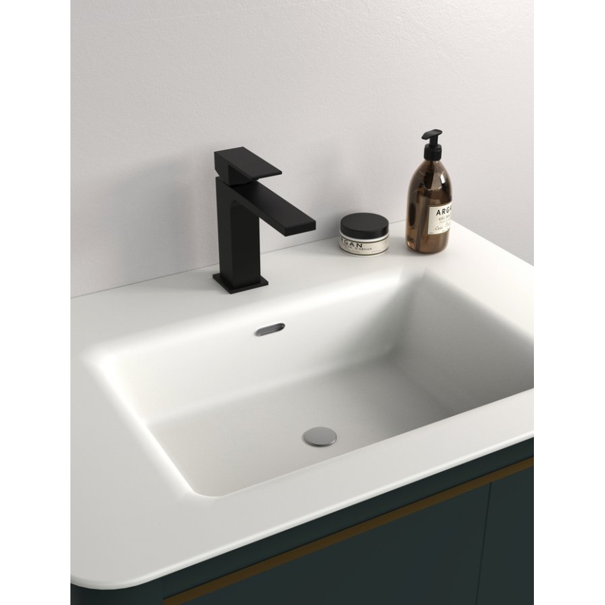 Sapho - Praustuvo čiaupas CUBEMIX 15,3 cm matinė juoda