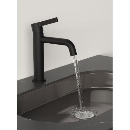 Sapho - Praustuvo čiaupas ICONIC 18,7 cm matinė juoda