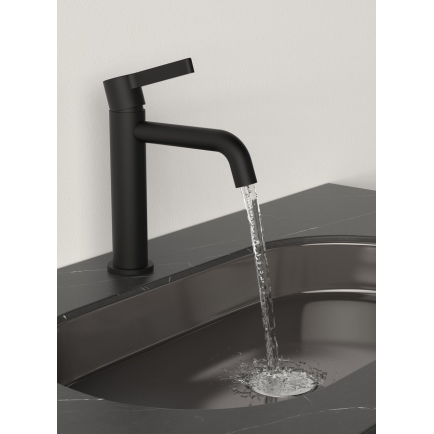 Sapho - Praustuvo čiaupas ICONIC 18,7 cm matinė juoda