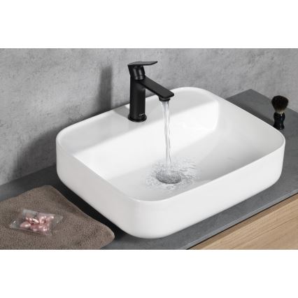 Sapho - Praustuvo čiaupas PAX 16,5 cm matinė juoda