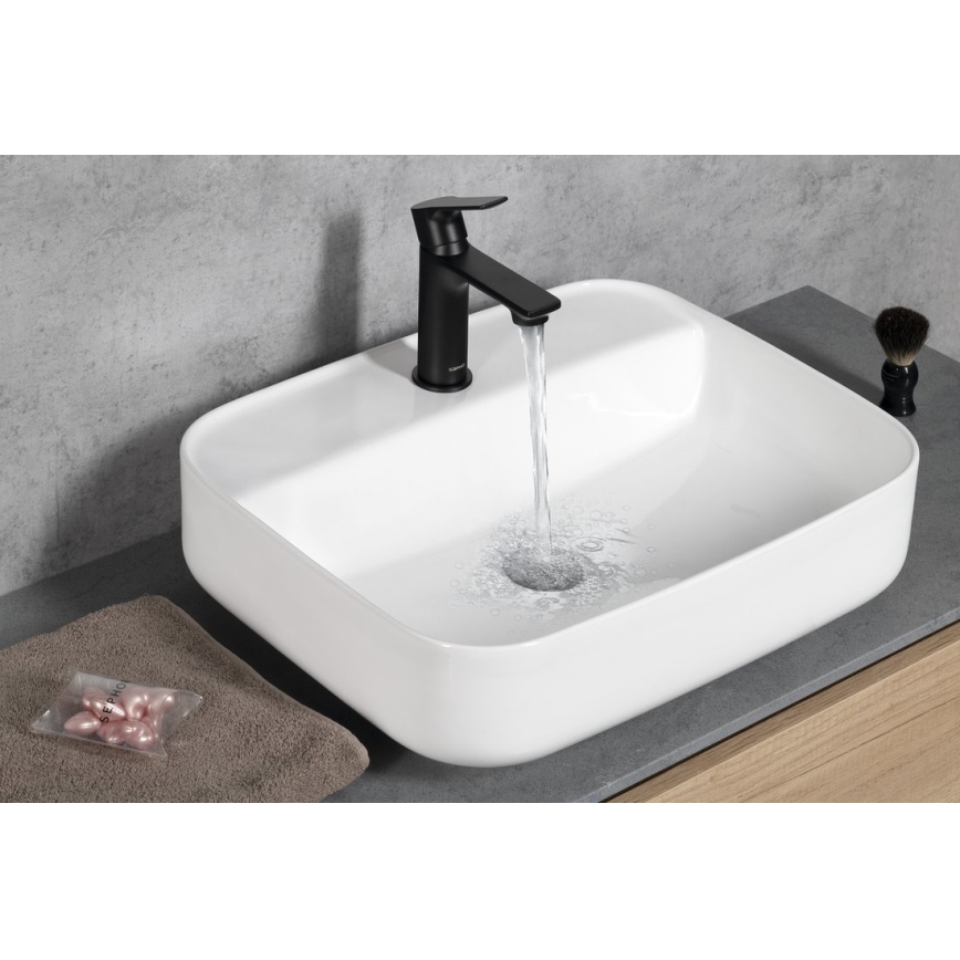 Sapho - Praustuvo čiaupas PAX 16,5 cm matinė juoda