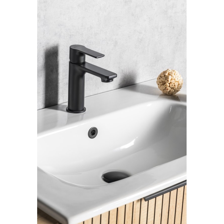 Sapho - Praustuvo čiaupas PAX 16,5 cm matinė juoda