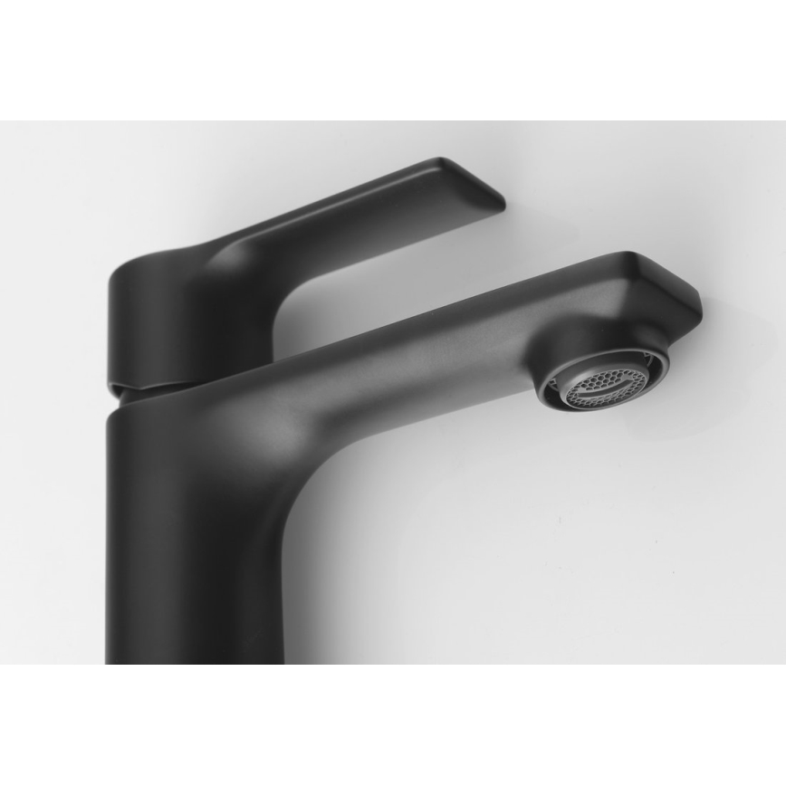 Sapho - Praustuvo čiaupas PAX 16,5 cm matinė juoda