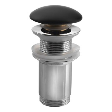 Sapho - Praustuvo išleidimo anga Ø 7 cm, matinė juoda / blizgus chromas