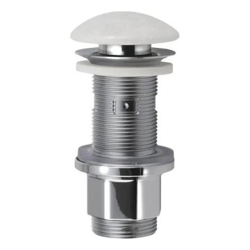 Sapho - praustuvo išleidimo vožtuvas Click-Clack BLOK, skersmuo 6,7 cm, marmuras/balta