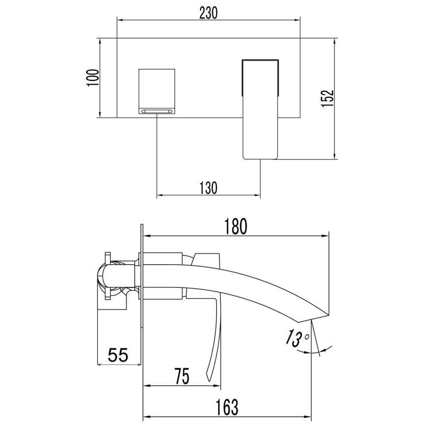 Sapho - Praustuvo maišytuvas GINKO matinė juoda