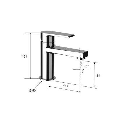 Sapho - praustuvo maišytuvas KAI 15 cm blizgus chromas