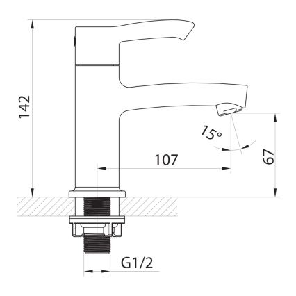 Sapho - praustuvo maišytuvas SMALL, 14 cm, blizgus chromas