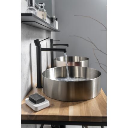 Sapho - praustuvo maišytuvas SOLARIS 32 cm matinė juoda