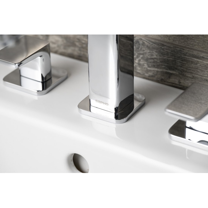 Sapho - Praustuvo maišytuvas trijų skylių TURSI, blizgus chromas